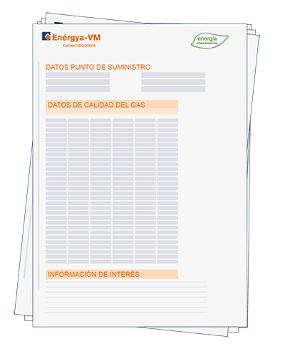 Factura Gas - Datos calidad del gas e información de interés