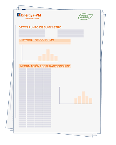 Factura Gas - Datos suministro, historial y lecturas de consumo